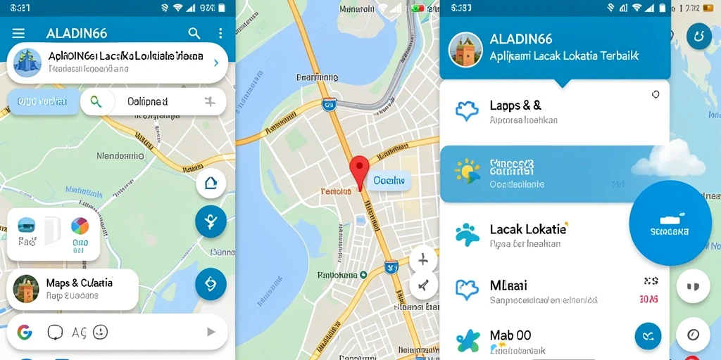 Tampilan antarmuka utama ALADIN66 dengan fitur Lacak Lokasi.