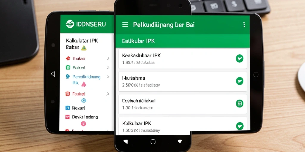 Antarmuka user-friendly aplikasi Kalkulator IPK IDNSERU.