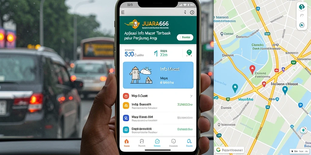 Tampilan utama aplikasi JUARA666 yang menunjukkan peta kondisi lalu lintas.