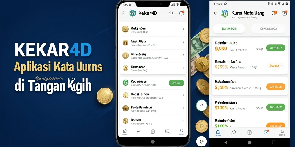 Tampilan antarmuka KEKAR4D dengan informasi kurs mata uang.