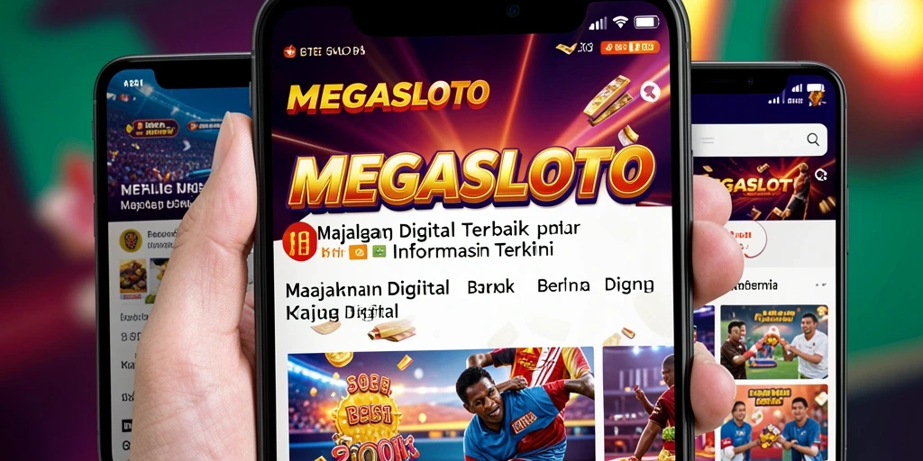 Tampilan antarmuka menarik dan modern dari aplikasi MEGASLOTO.