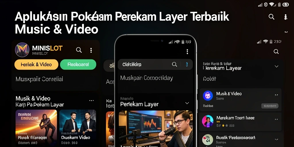 Tampilan antarmuka MINISLOT saat merekam layar dengan fitur-fitur canggih.