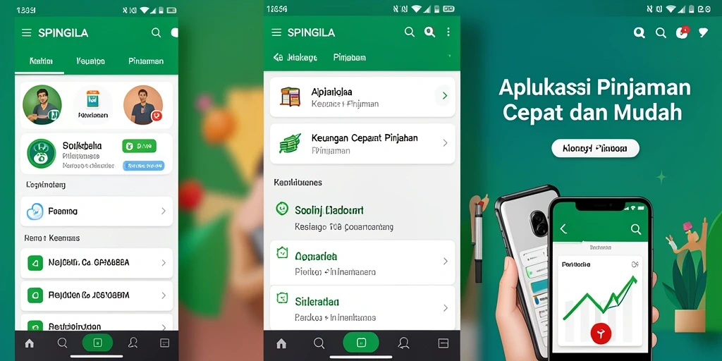 Antarmuka aplikasi SPINGILA yang sederhana dan mudah digunakan.